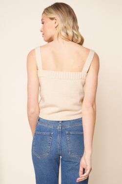 Melody Sweater Knit Top - CREAM