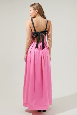 Fabiola Pleated Maxi Dress - PINK