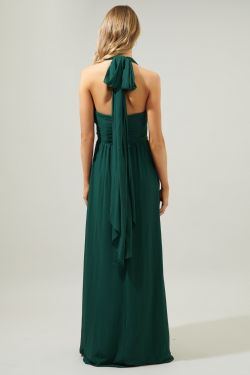 Beloved Ruched Sweetheart Convertible Dress - EMERALD