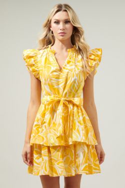 Dayglow Tropics Marisol Tiered Mini Dress