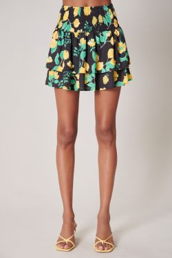 Lima Floral Eclipse Ruffle Skirt