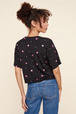 Mika Floral Dot Jersey Crop Top