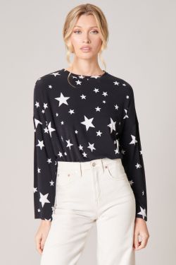 Estrella Star Flared Sleeve Zella Jersey Knit Top