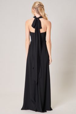 Beloved Ruched Sweetheart Convertible Dress - BLACK