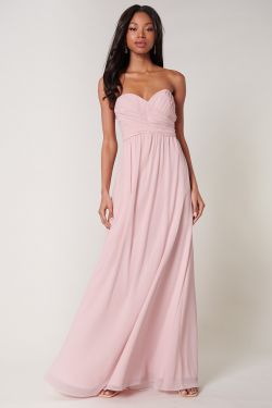 Beloved Ruched Sweetheart Convertible Dress - BLUSH