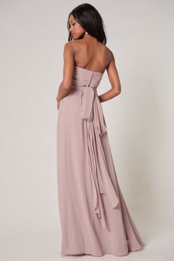 Beloved Ruched Sweetheart Convertible Dress - MAUVE