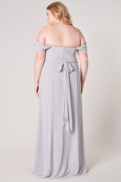 Cherish Semi Sweetheart Convertible Dress Curve - LT-GREY
