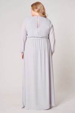 Wholehearted Faux Wrap Maxi Dress Curve - LT-GREY