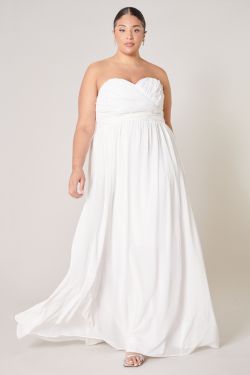 Beloved Ruched Sweetheart Convertible Dress Curve - IVORY