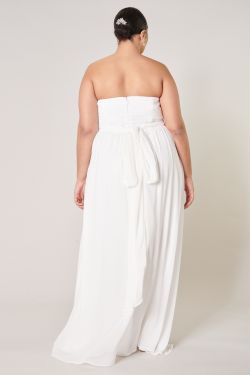 Beloved Ruched Sweetheart Convertible Dress Curve - IVORY