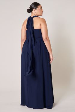 Beloved Ruched Sweetheart Convertible Dress Curve - NAVY