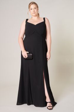 Cherish Semi Sweetheart Convertible Dress Curve - BLACK