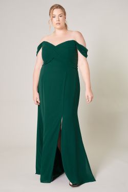 Cherish Semi Sweetheart Convertible Dress Curve - EMERALD