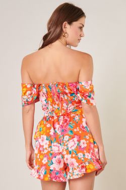 Waverly Floral Maude Off the Shoulder Bustier Top