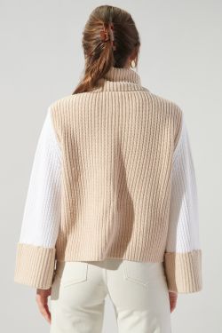 Jojo Colorblock Sweater - OATMEAL