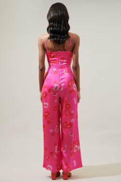 Cherry Blossom Raleigh Cut Out Straight Leg Jumpsuit