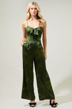 Ivy Tropics Raleigh Cut Out Straight Leg Jumpsuit