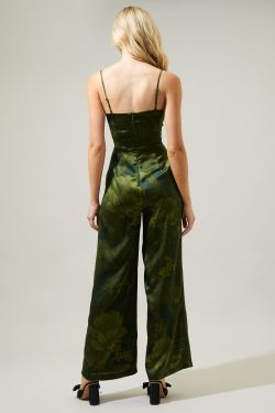 Ivy Tropics Raleigh Cut Out Straight Leg Jumpsuit