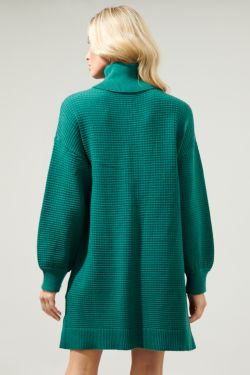 Shawnee Waffle Knit Turtleneck Sweater Dress