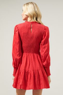 Elizabeth Long Sleeve Smocked Mini Dress