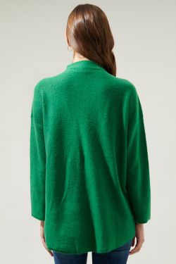Travis Loose Fit Tunic Sweater - KELLY-GREEN