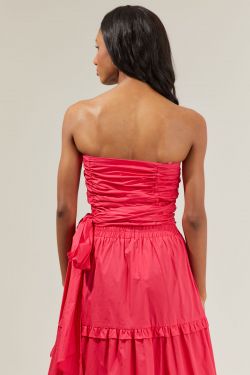 Isabel Ruched Tank Top - FUCHSIA