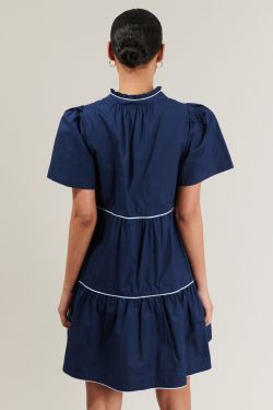 Candace Tiered Mini Dress - NAVY