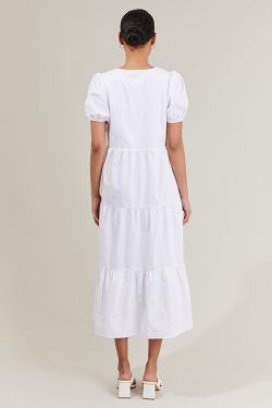 Marley Tiered Maxi Dress - WHITE