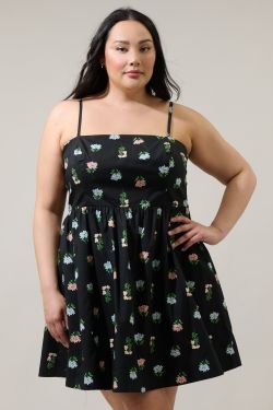 Mayrel Floral Lesly Fit and Flare Dress Curve