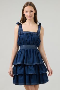 Perley Pam Tiered Mini Dress