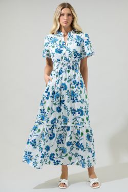 Samara Floral Belraj Poplin Maxi Dress