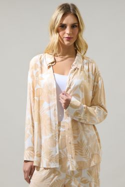 Geneva Floral State Oversized Button Down Shirt